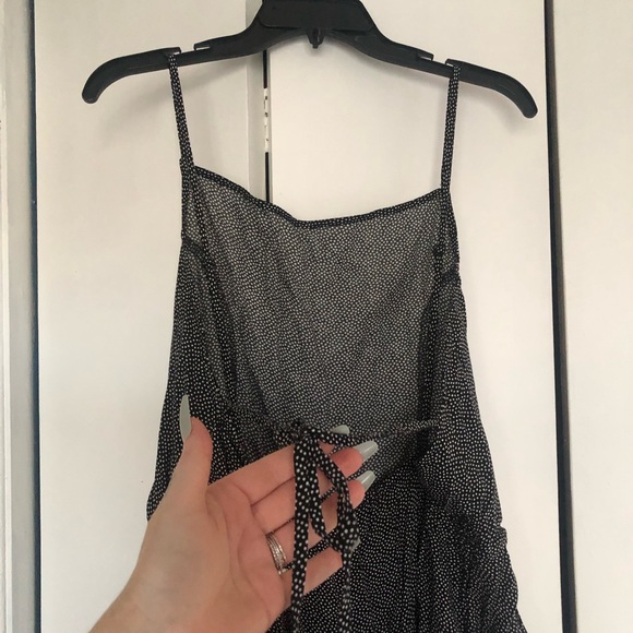 ASOS design strappy back jumpsuit with elasticated leg- black/white ⚪️⚫️⚪️⚫️⚪️ - Picture 10 of 13